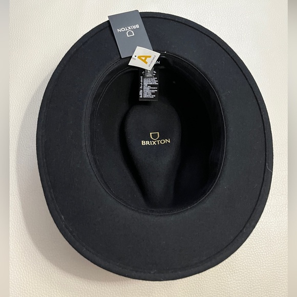 NWT - Brixton Adult Messer Fedora 100% Wool Felt Hat - Size L - Picture 11 of 13